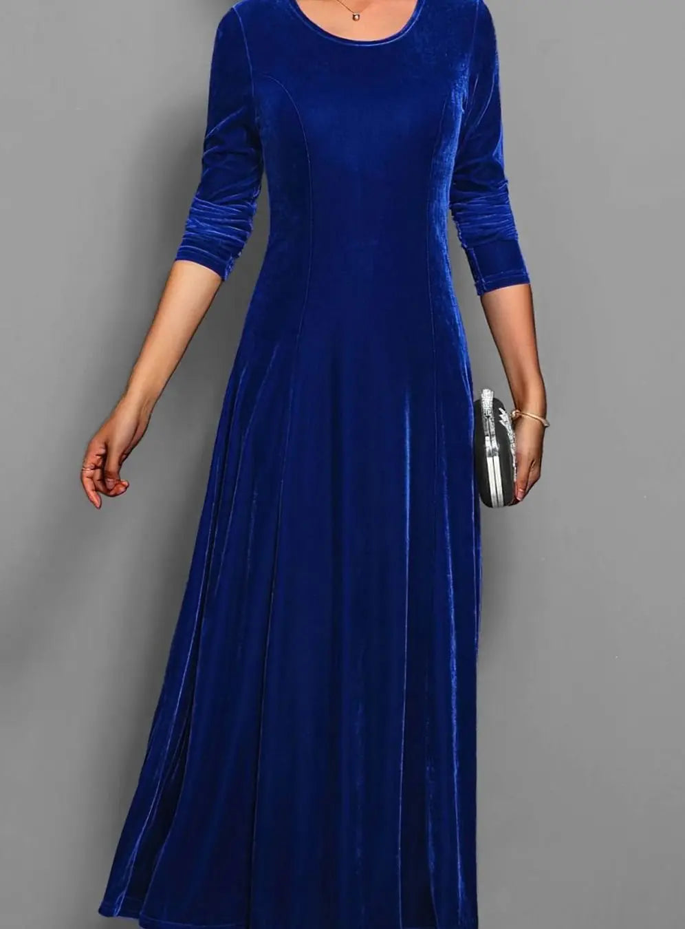 Sophie | Relaxed A-Line Long Sleeve Maxi Christmas Dress