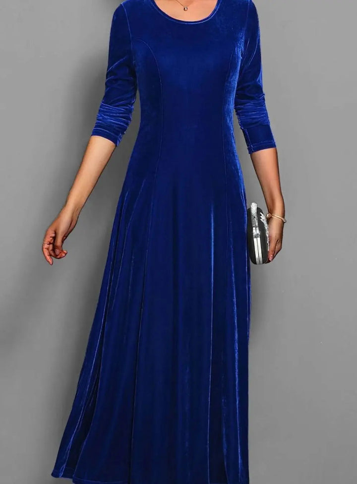 Sophie | Relaxed A-Line Long Sleeve Maxi Christmas Dress