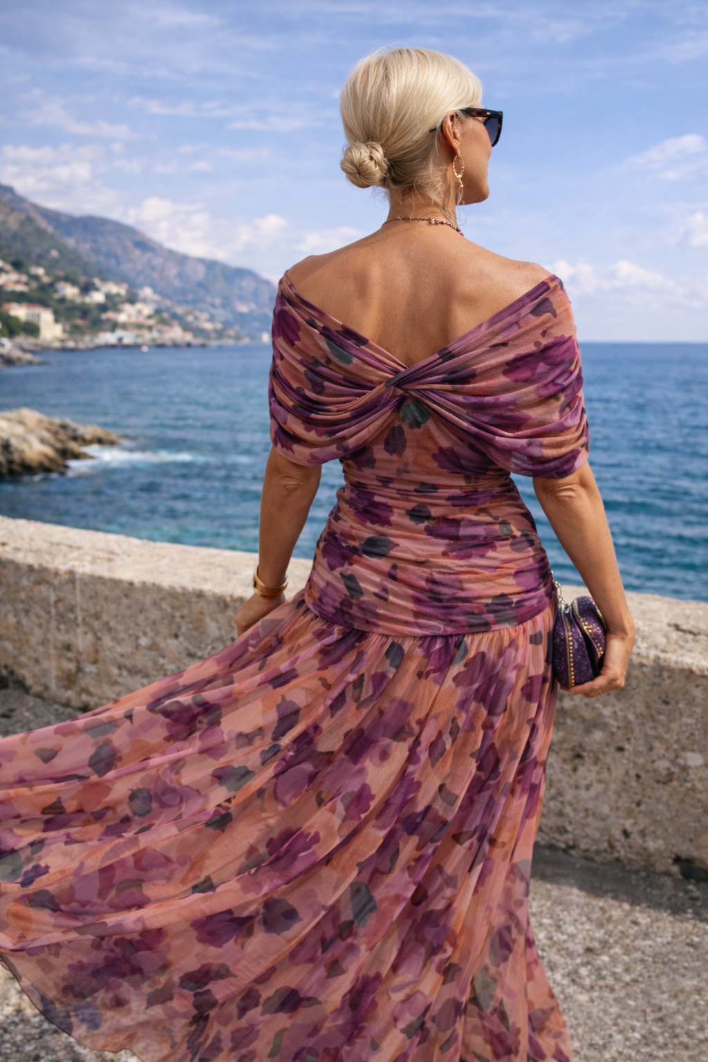 Thea | Effortless Wrap Pleated Maxi Christmas Dress