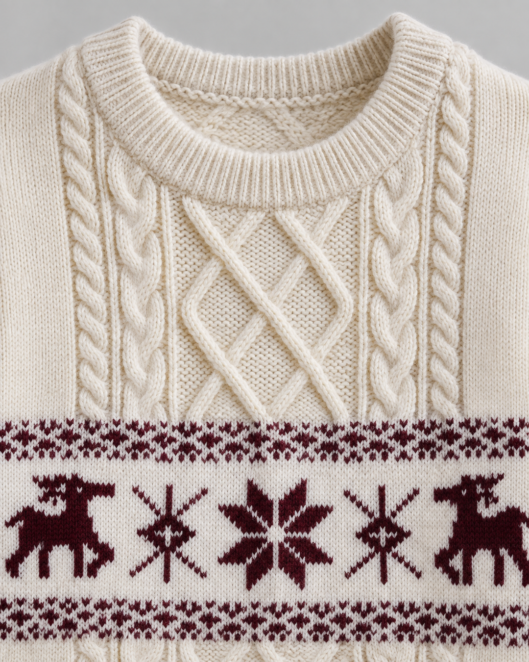 Violet | Relaxed Cable Knit Christmas Jumper for Women