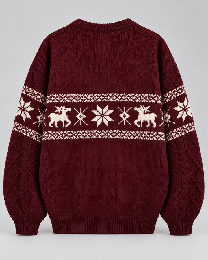 Violet | Relaxed Cable Knit Christmas Jumper for Women