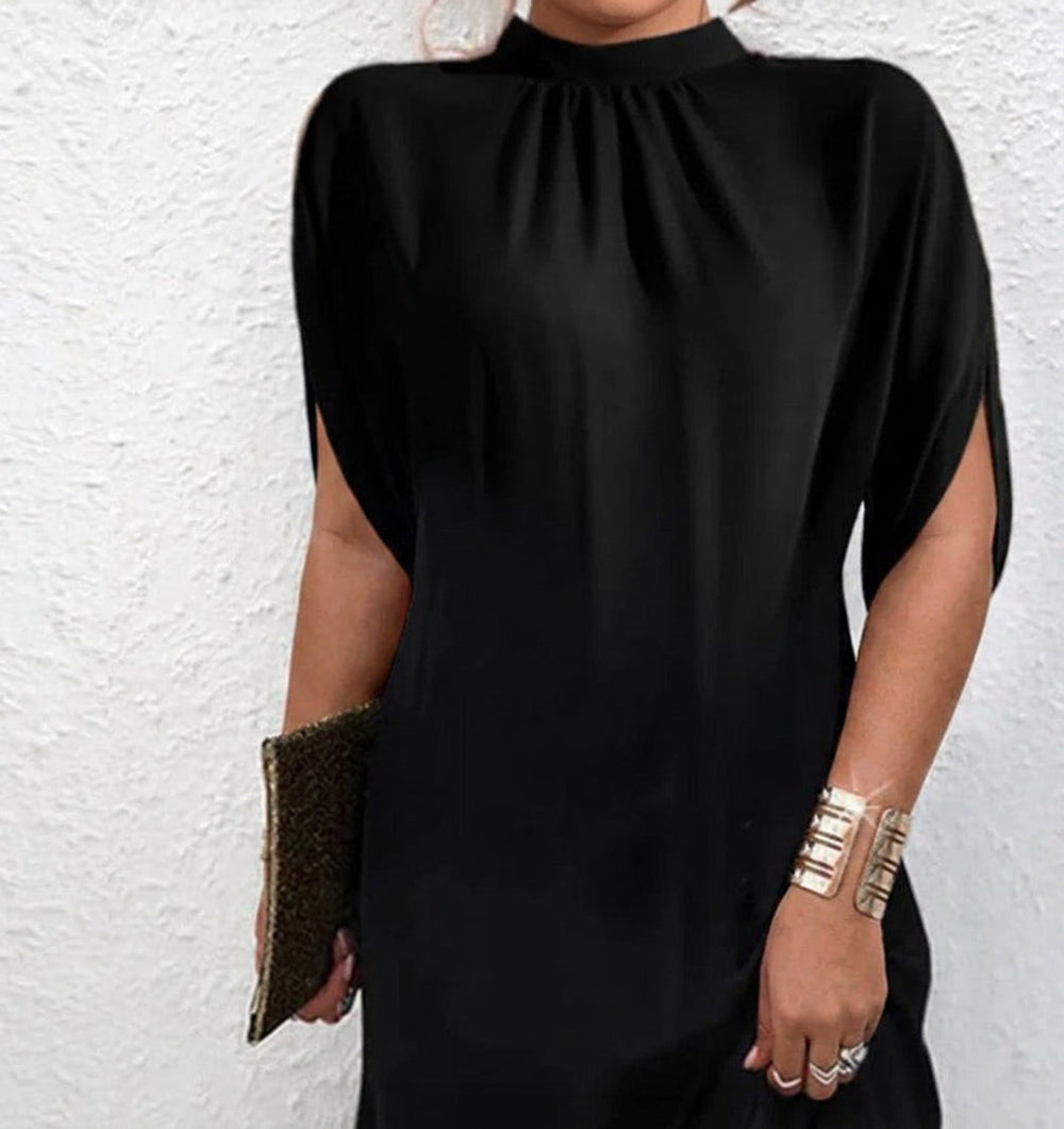 Zara | Relaxed High-Neck Christmas Party Shift Dress