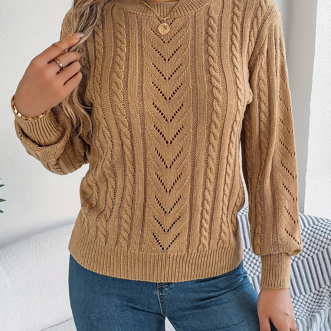 Zara | Sophisticated Cable Knit Christmas Jumper for Women