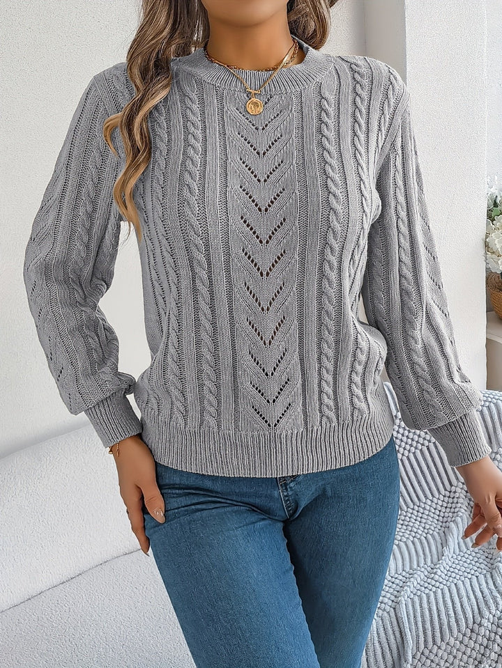 Zara | Sophisticated Cable Knit Christmas Jumper for Women