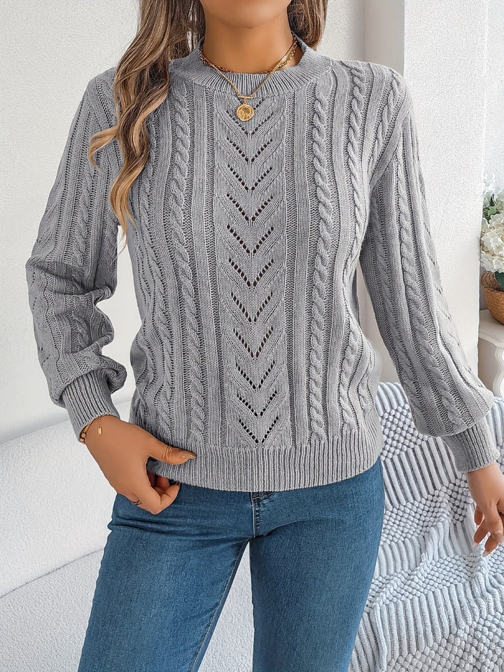 Zara | Sophisticated Cable Knit Christmas Jumper for Women