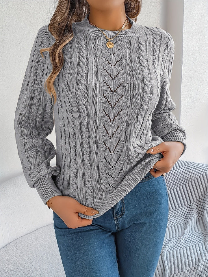 Zara | Sophisticated Cable Knit Christmas Jumper for Women