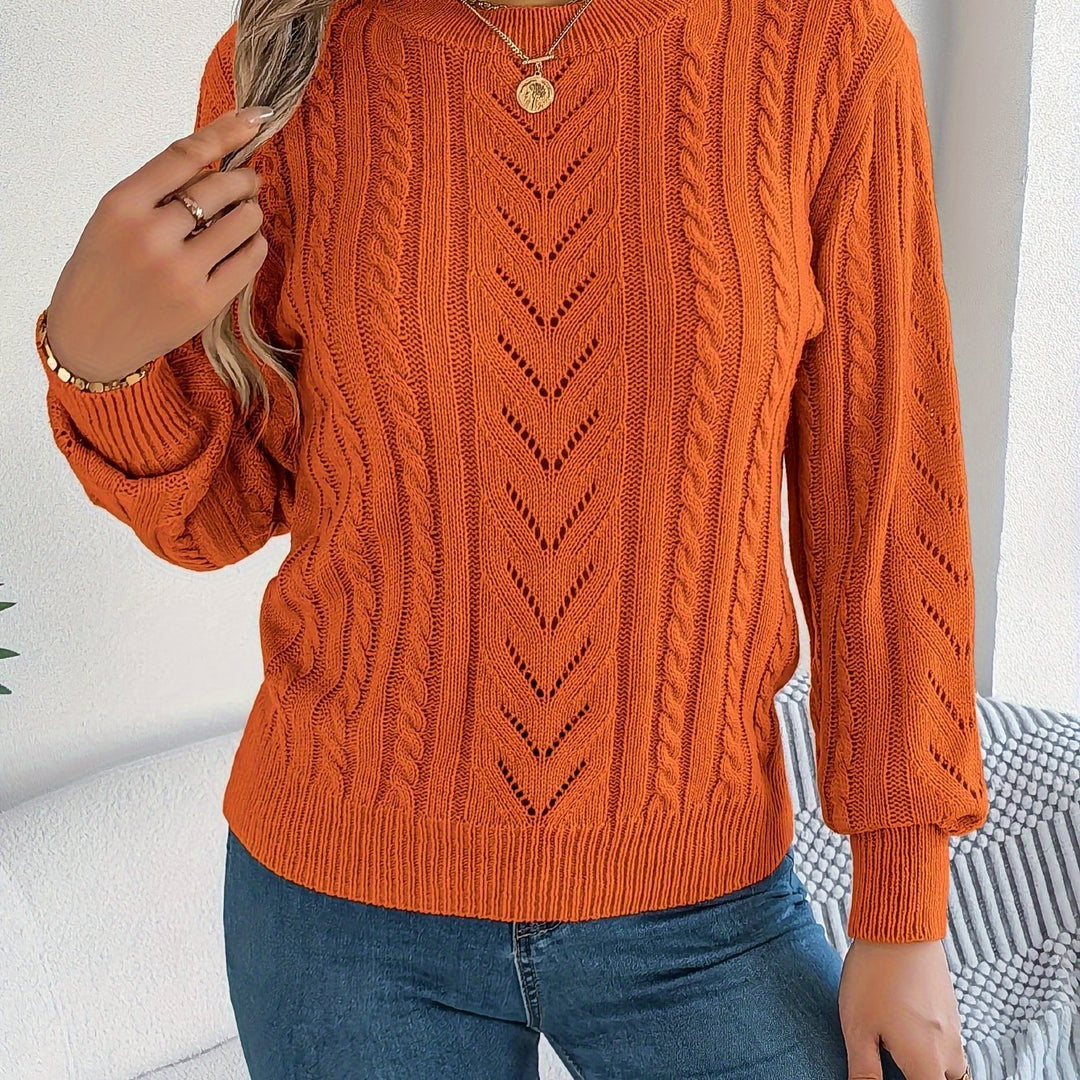 Zara | Sophisticated Cable Knit Christmas Jumper for Women