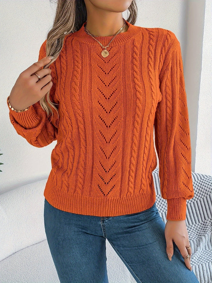 Zara | Sophisticated Cable Knit Christmas Jumper for Women