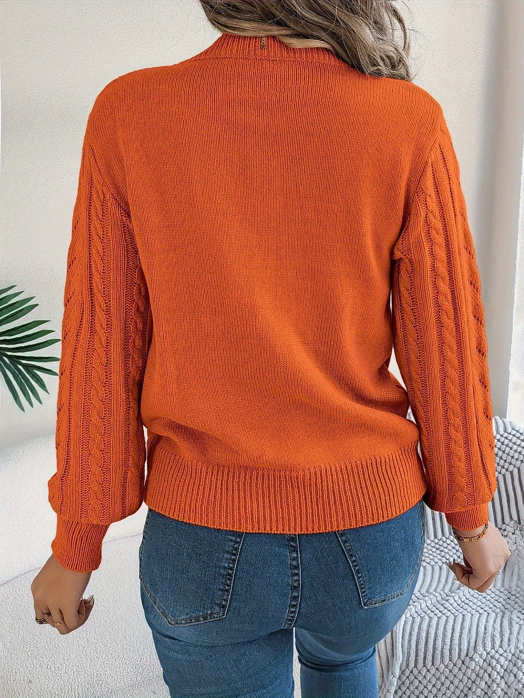 Zara | Sophisticated Cable Knit Christmas Jumper for Women