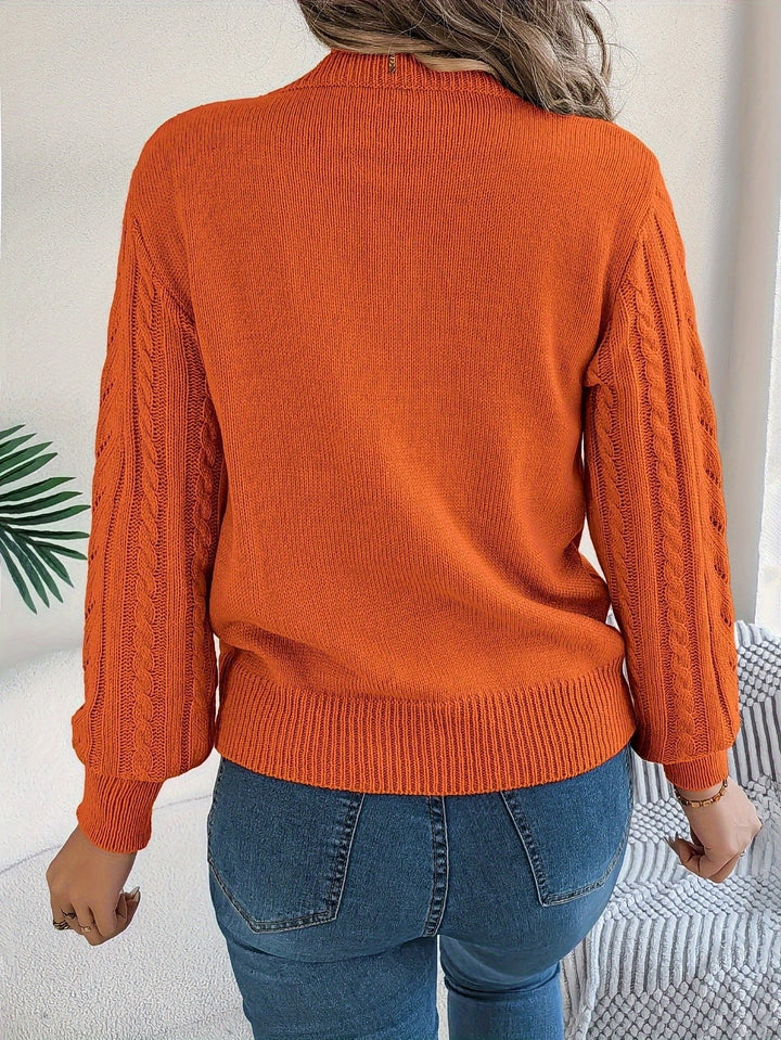 Zara | Sophisticated Cable Knit Christmas Jumper for Women