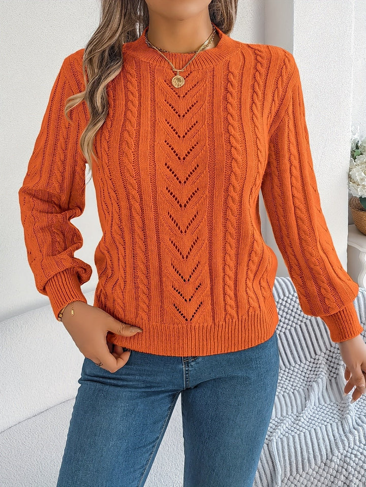 Zara | Sophisticated Cable Knit Christmas Jumper for Women