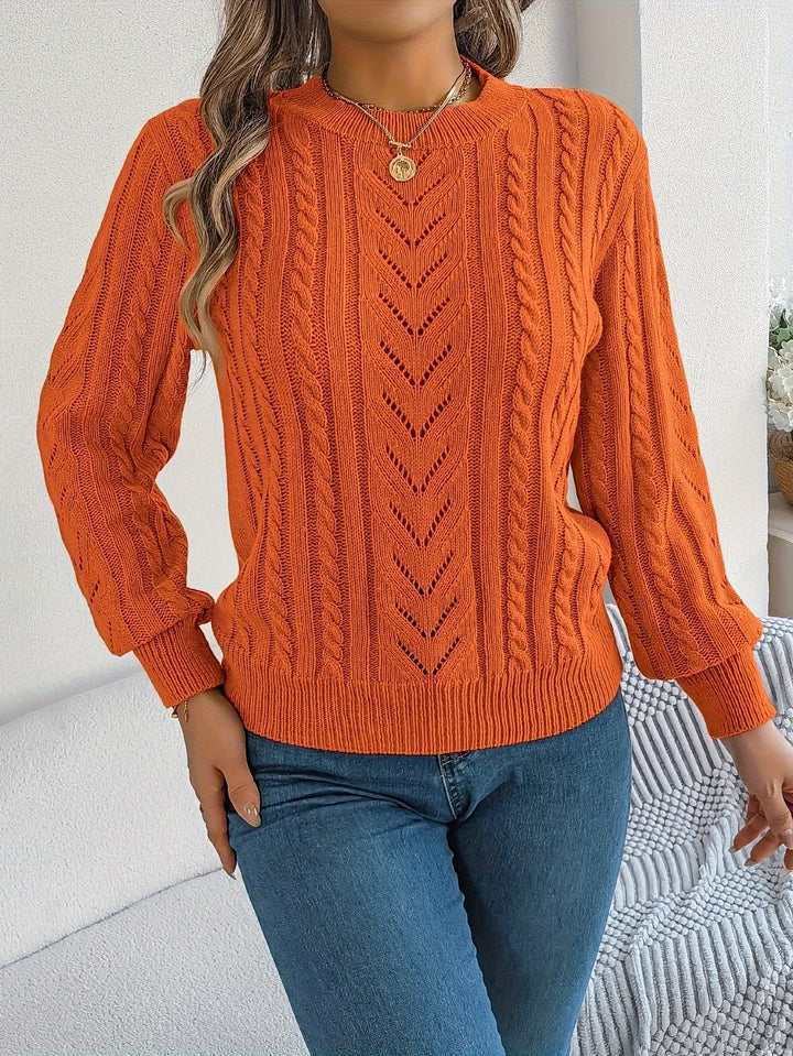 Zara | Sophisticated Cable Knit Christmas Jumper for Women