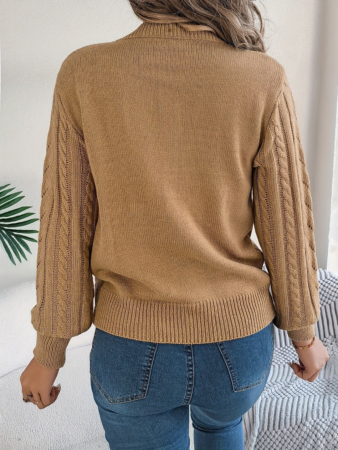 Zara | Sophisticated Cable Knit Christmas Jumper for Women