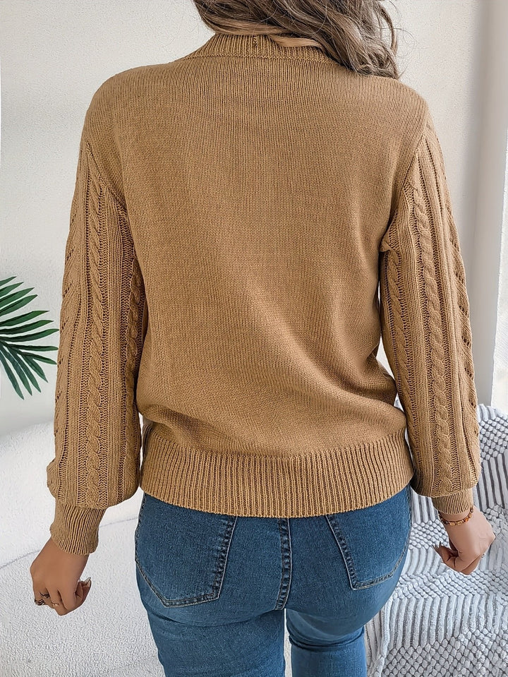 Zara | Sophisticated Cable Knit Christmas Jumper for Women
