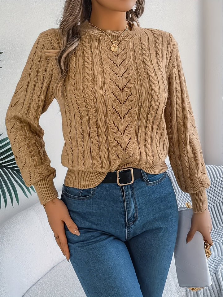 Zara | Sophisticated Cable Knit Christmas Jumper for Women