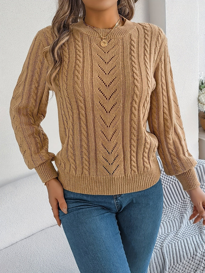 Zara | Sophisticated Cable Knit Christmas Jumper for Women