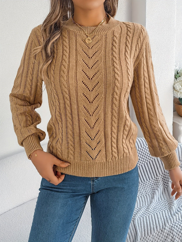 Zara | Sophisticated Cable Knit Christmas Jumper for Women