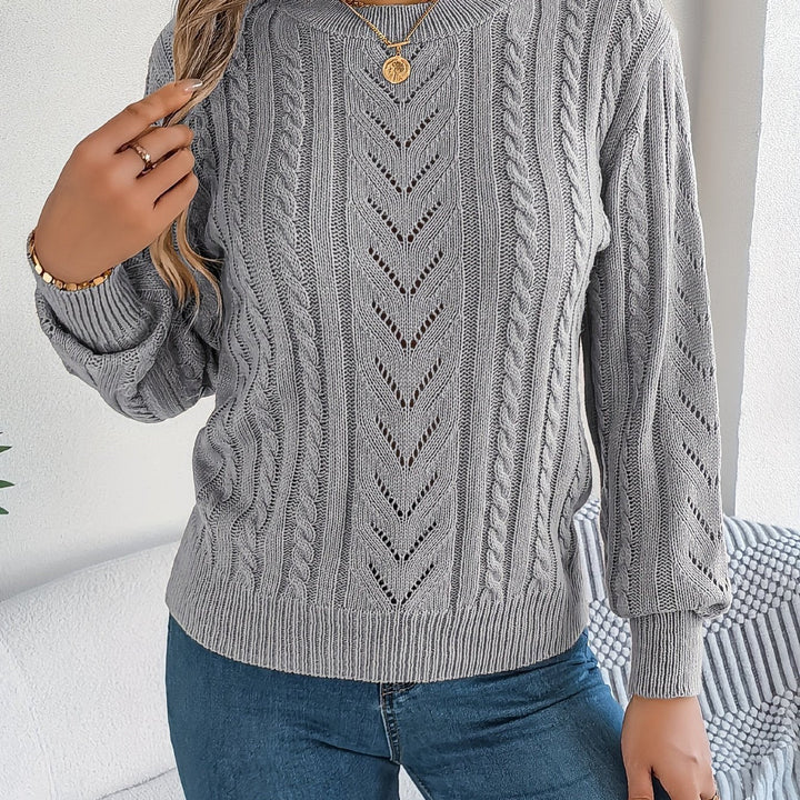 Zara | Sophisticated Cable Knit Christmas Jumper for Women
