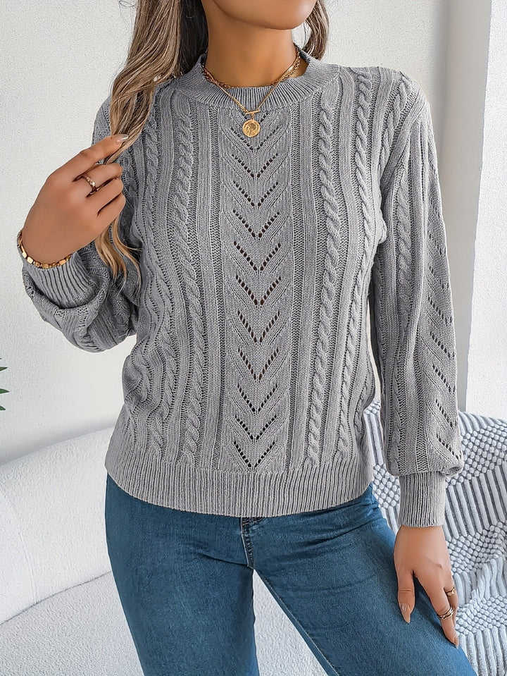 Zara | Sophisticated Cable Knit Christmas Jumper for Women