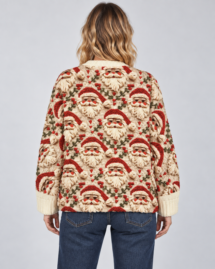 Zoe | Santa Button Front Christmas Cardigan Womens