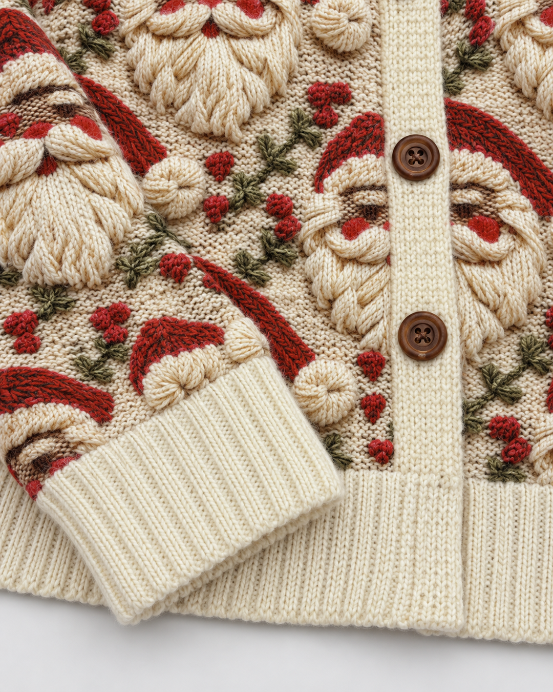 Zoe | Santa Button Front Christmas Cardigan Womens